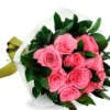 12 ROSAS ROSA EN RAMO - Imagen 2
