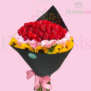 Ramo de 75 rosas, 25 girasoles - Florería Isis - Envio de Flores a  Domicilio Tijuana, Floreria en Linea Tijuana, Arreglos Florales Tijuana