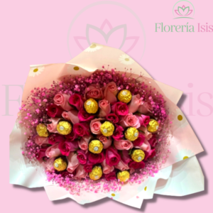 Ramo 50 rosas en papel coreano - Florería Isis - Envio de Flores a  Domicilio Tijuana, Floreria en Linea Tijuana, Arreglos Florales Tijuana