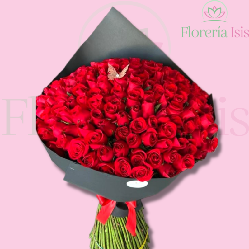 Ramo Buchon con 200 Rosas - Florería a Domicilio