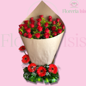 Ramo de rosas en cono - Florería Isis - Envio de Flores a Domicilio  Tijuana, Floreria en Linea Tijuana, Arreglos Florales Tijuana
