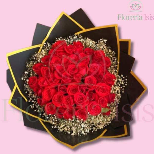 Ramo de 48 rosas con nube