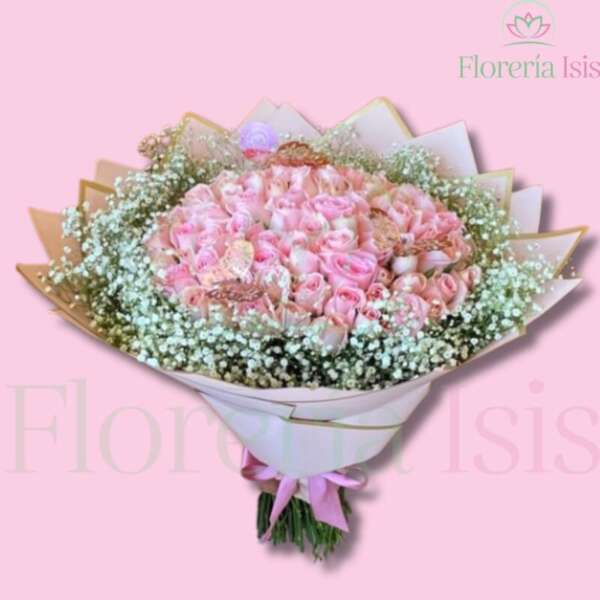 Ramo de 100 rosas con nube - Imagen 2