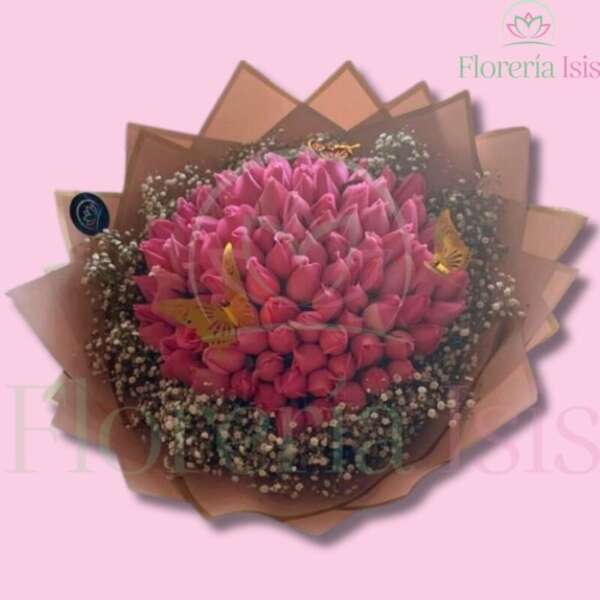 Ramo de 100 rosas con nube - Imagen 3