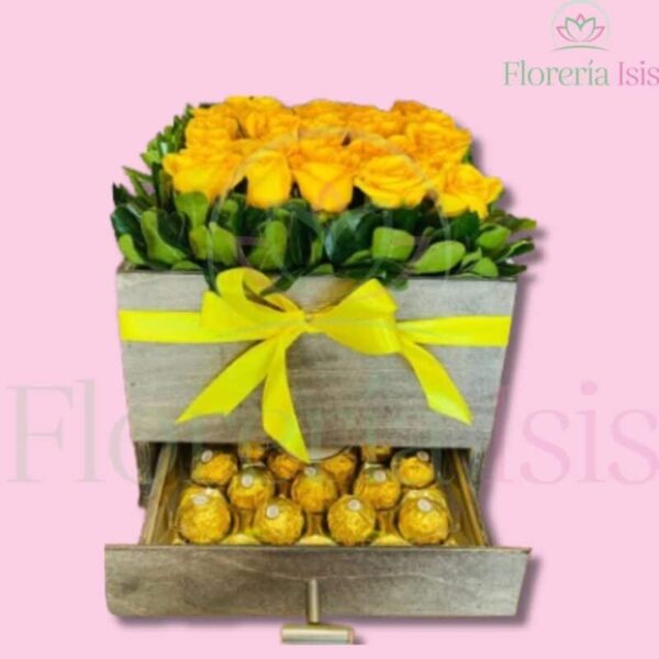Caja chocolatera amarilla
